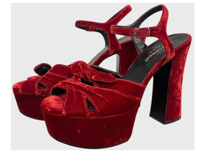Autre Marque Sandali Saint Laurent rossi T.37 Rosso - vista 5