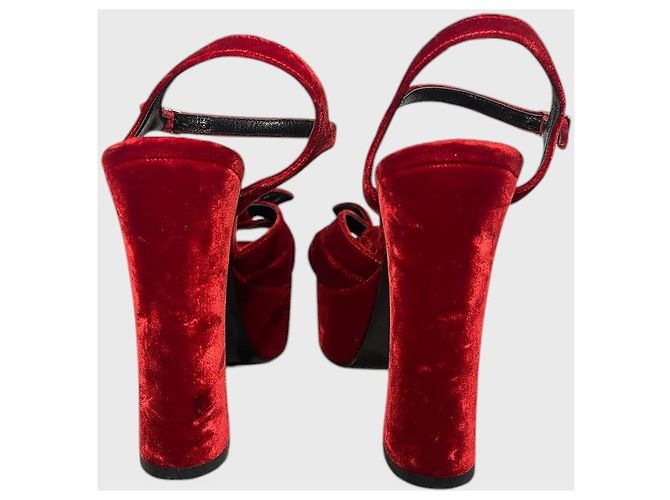 Autre Marque Sandali Saint Laurent rossi T.37 Rosso - vista 6
