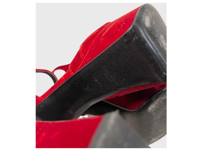 Autre Marque Sandali Saint Laurent rossi T.37 Rosso - vista 8