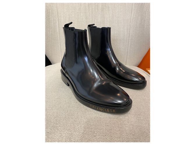 Stivaletti Balenciaga neri T.39 Nero - vista 4