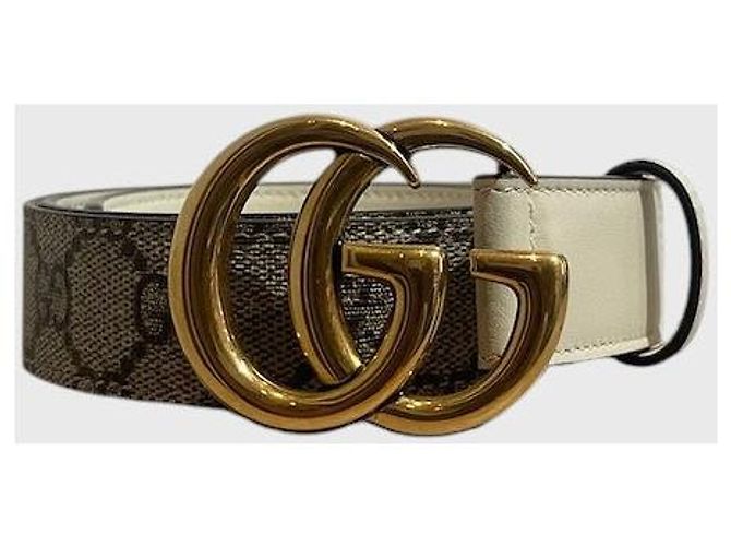 Marmont Cinturón Gucci GG beige T.85 - vista 2