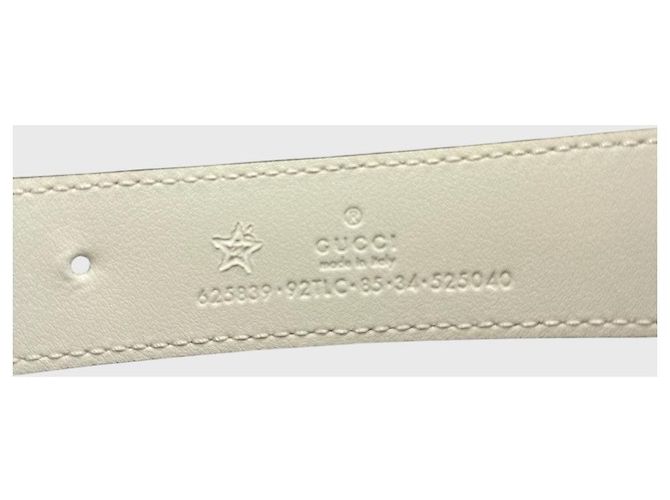Marmont Cinturón Gucci GG beige T.85 - vista 6