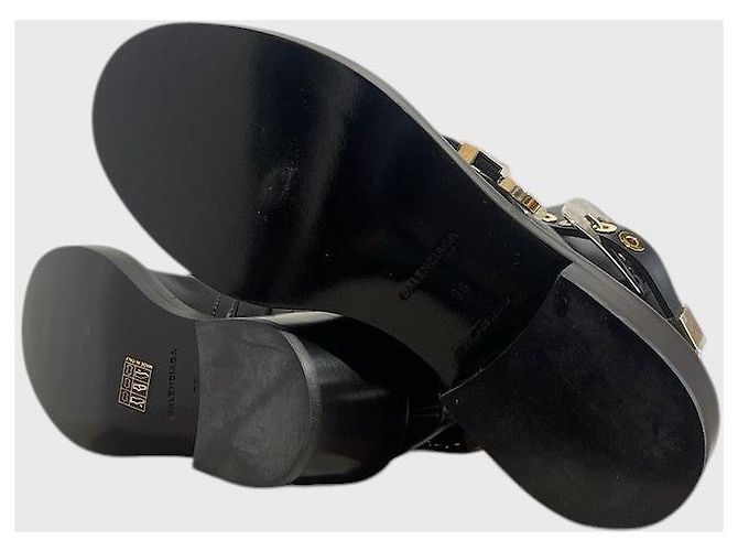 Stivaletti Balenciaga Bucke neri T.38 Nero - vista 5