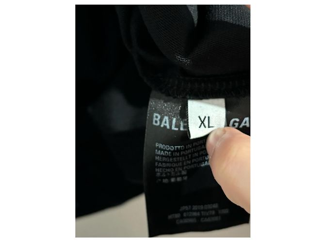 T-shirt Balenciaga nera T.XL Nero - vista 8