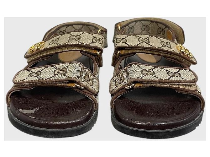 Sandali Gucci GG beige T 37 - vista 2