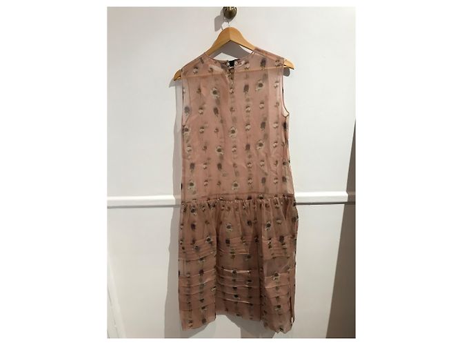 Autre Marque Vestido N°21 Rosa con Estampado Floral Transparente - vista 3