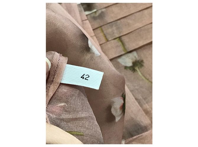 Autre Marque Vestido N°21 Rosa con Estampado Floral Transparente - vista 5