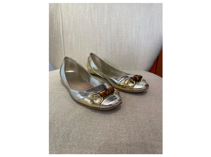 Bamboo Bailarinas Gucci plateadas T.39,5 Plata - vista 2