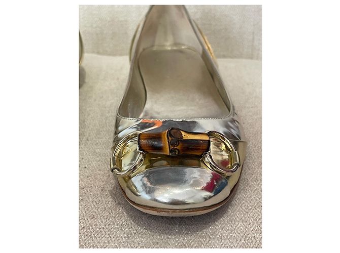 Bamboo Bailarinas Gucci plateadas T.39,5 Plata - vista 4
