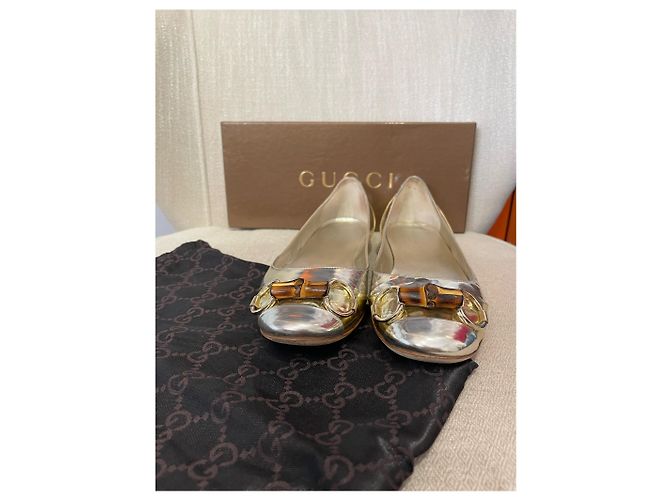 Bamboo Bailarinas Gucci plateadas T.39,5 Plata - vista 8