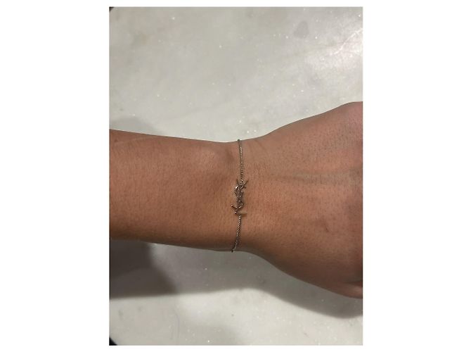 Autre Marque Bracciale Saint Laurent Cassandre Argento - vista 2