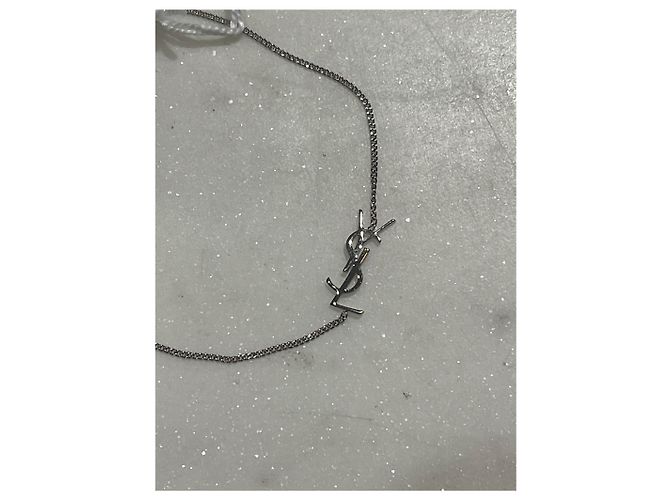 Autre Marque Bracciale Saint Laurent Cassandre Argento - vista 3