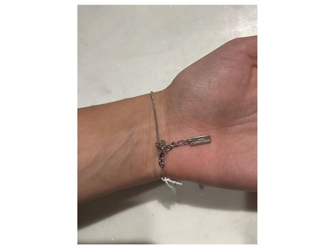 Autre Marque Bracciale Saint Laurent Cassandre Argento - vista 5
