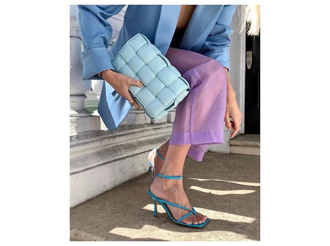 Sandali Bottega Veneta turchese T.38 Blu - vista 2