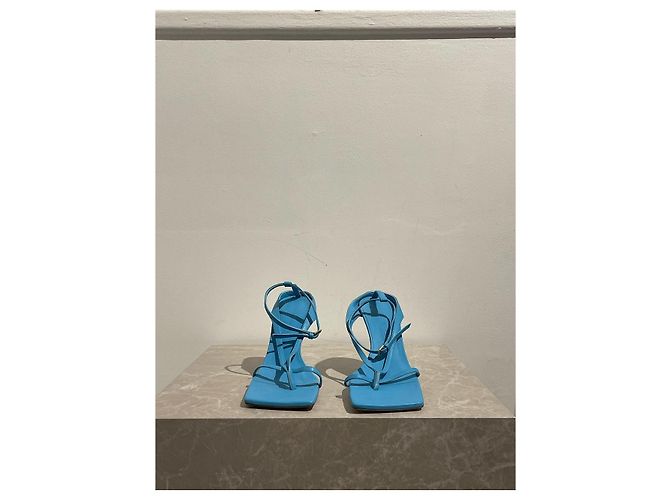 Sandali Bottega Veneta turchese T.38 Blu - vista 4