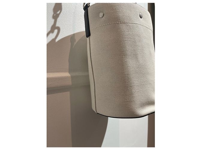 Autre Marque Borsa Saint Laurent Seau Rive Gauche Bianco - vista 10