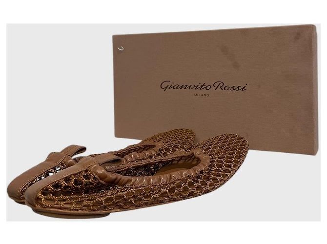 Bailarinas Gianvito Rossi marrón T.37,5 Castaño - vista 5