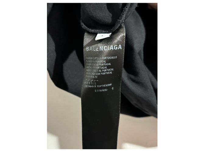 T-shirt Balenciaga Noir T.L Negro - vista 6