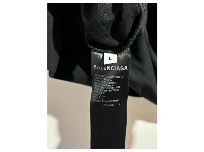 T-shirt Balenciaga Noir T.L Negro - vista 7