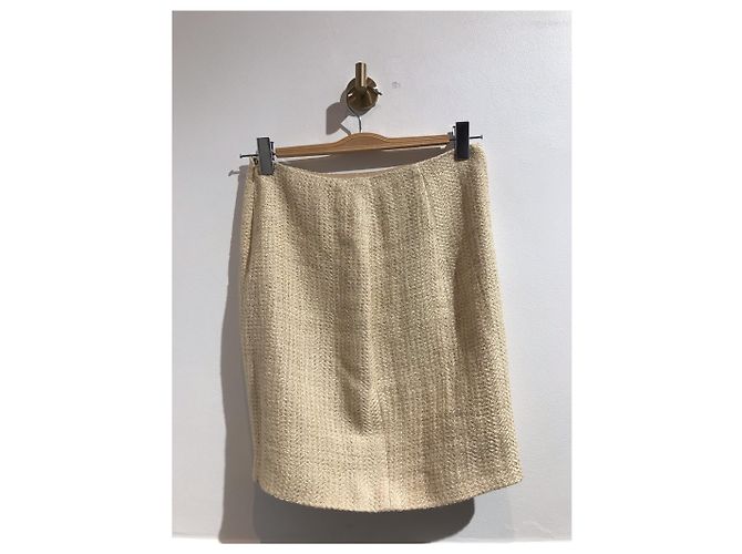 Falda Ralph Lauren tweed T.34 Beige - vista 3