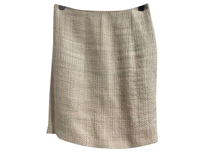 Falda Ralph Lauren tweed T.34 Beige - vista 6