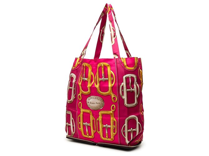 Tote Pink Hermès Bouclerie D Attelage Silky Pop Rosa - vista 2