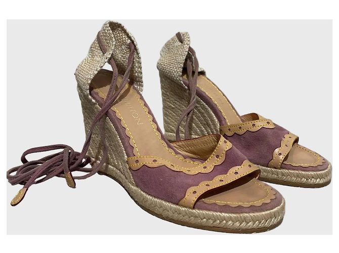 Sandali Louis Vuitton rosa T.37,5 - vista 2