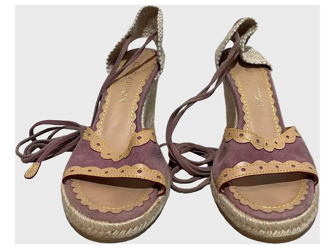 Sandali Louis Vuitton rosa T.37,5 - vista 3