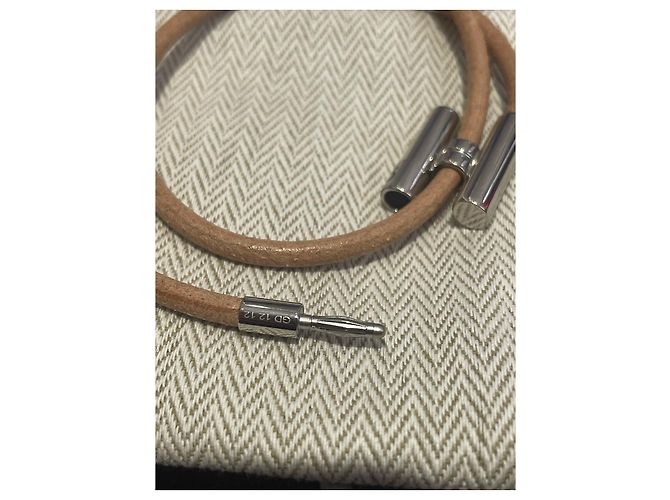 Pulsera Hermès Tournis beige T.5 - vista 5