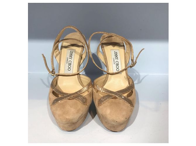 Sandali Jimmy Choo beige T.37 - vista 3