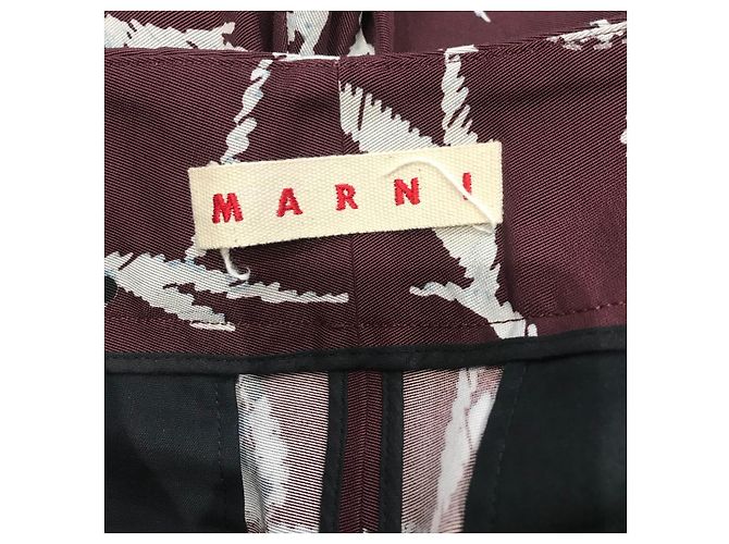 Marni bedruckte Bermuda T.36 Bordeaux - Ansicht 4