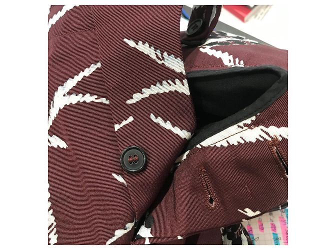 Marni bedruckte Bermuda T.36 Bordeaux - Ansicht 6