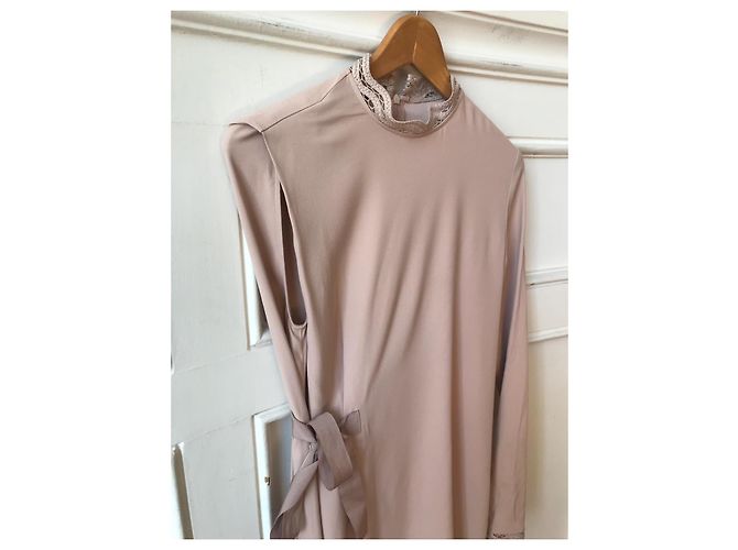 Pinko Kurzes Kleid Rosa Viskose - Ansicht 2