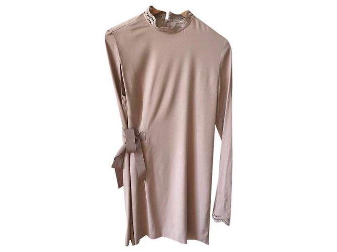 Pinko Kurzes Kleid Rosa Viskose - Ansicht 6