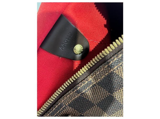 Borsa Louis Vuitton Speedy Bandouliere 35 Marrone - vista 5