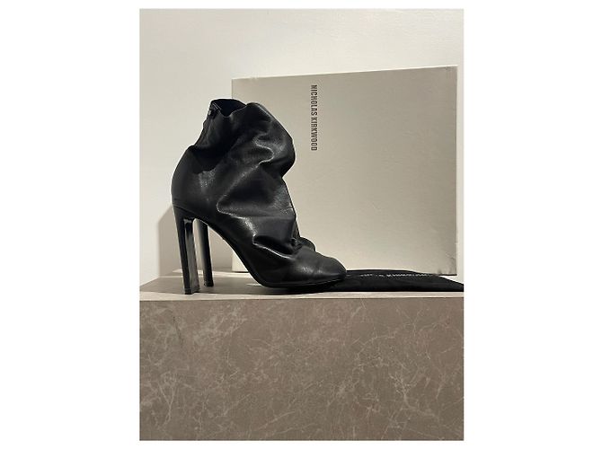 Stivaletti Nicholas Kirkwood neri T.37 Nero - vista 6