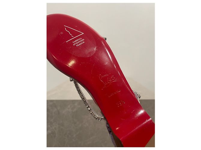 Sandali Christian Louboutin argento T.39,5 - vista 7