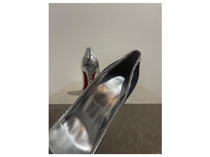Décolleté Christian Louboutin argento T.39 - vista 8