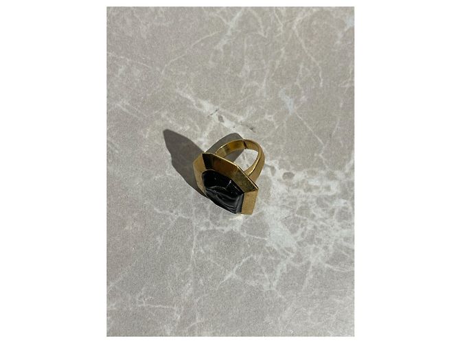 Anillo Balmain geométrico dorado - vista 4