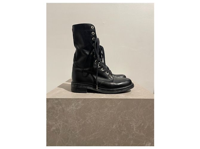 Botas Chanel negras T.37,5 Negro - vista 2