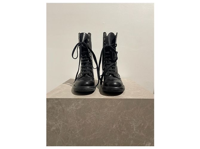 Botas Chanel negras T.37,5 Negro - vista 4