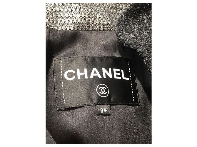 Abrigo Chanel gris T.34 - vista 6