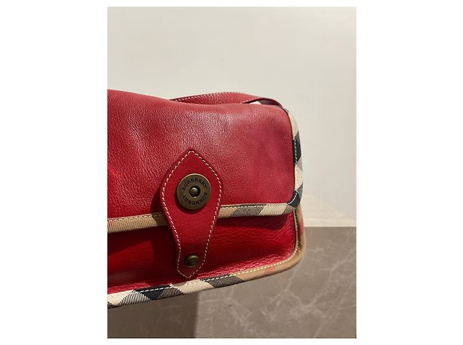Borsa a mano Burberry in pelle rossa Rosso - vista 2