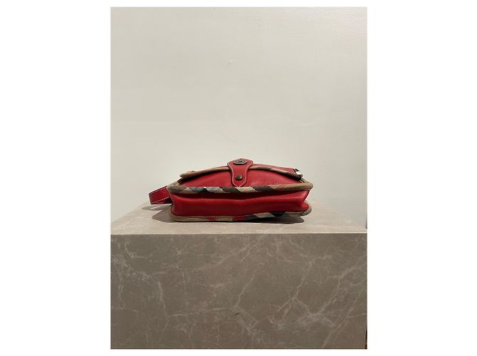 Borsa a mano Burberry in pelle rossa Rosso - vista 4