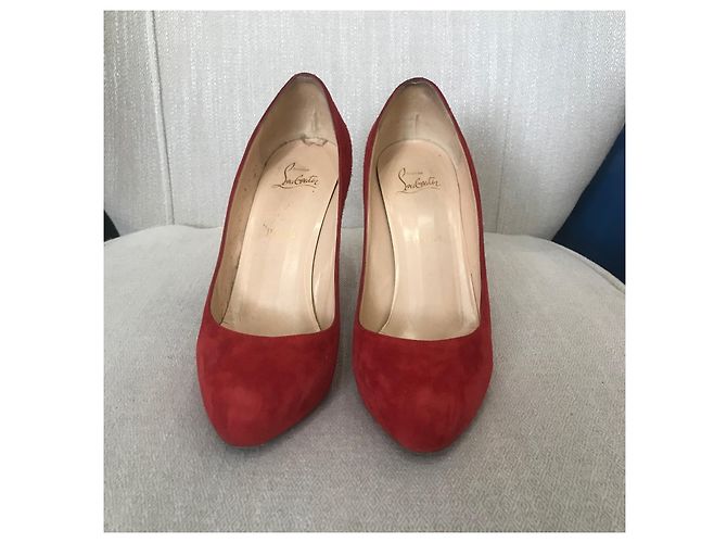 Escarpins Christian Louboutin rouge T.38,5 - vue 2