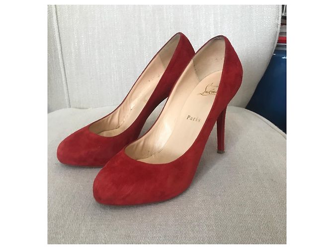 Escarpins Christian Louboutin rouge T.38,5 - vue 3