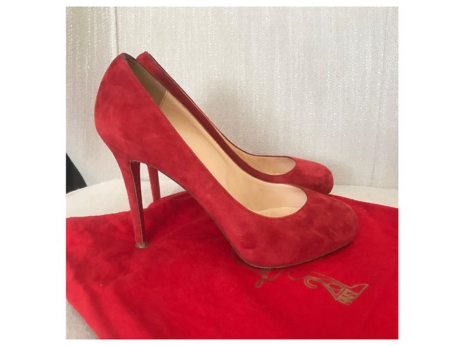 Escarpins Christian Louboutin rouge T.38,5 - vue 7