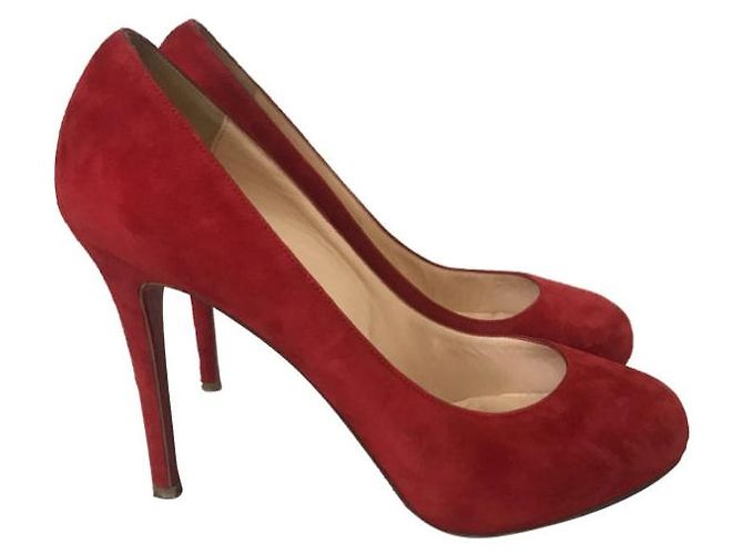 Escarpins Christian Louboutin rouge T.38,5 - vue 8