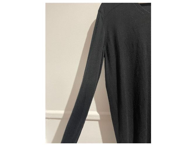 Pull Céline noir en cachemire col en V logo Triumph Taille S - vue 5
