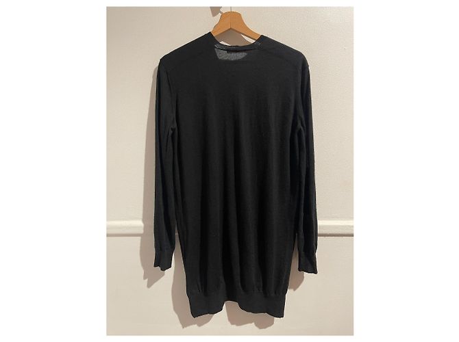 Pull Céline noir en cachemire col en V logo Triumph Taille S - vue 6